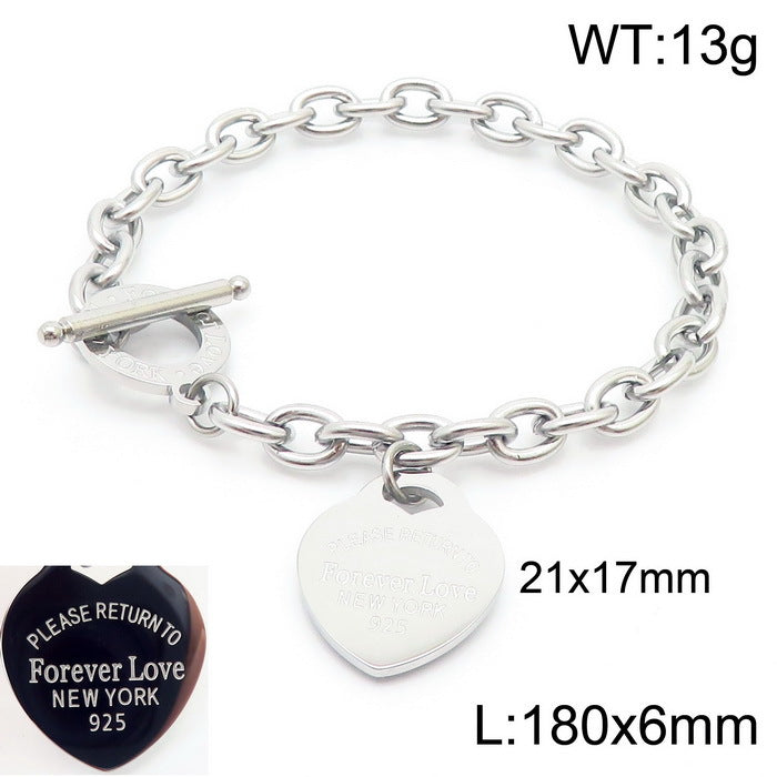 Iris Organic Stainless Steel Bracelet — Polished Steel — FOG-BR-0032-ST