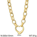 Celia Statement Stainless Steel Necklace — 18K Gold PVD — FOG-NK-0058-GD