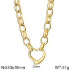 Celia Statement Stainless Steel Necklace — 18K Gold PVD — FOG-NK-0058-GD