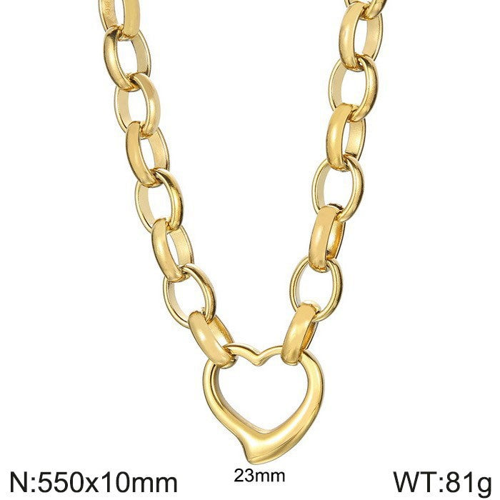Celia Statement Stainless Steel Necklace — 18K Gold PVD — FOG-NK-0058-GD