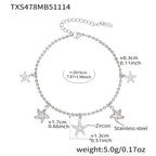 Iris Polished Stainless Steel Anklet — Polished Steel — FOG-AN-0513-ST