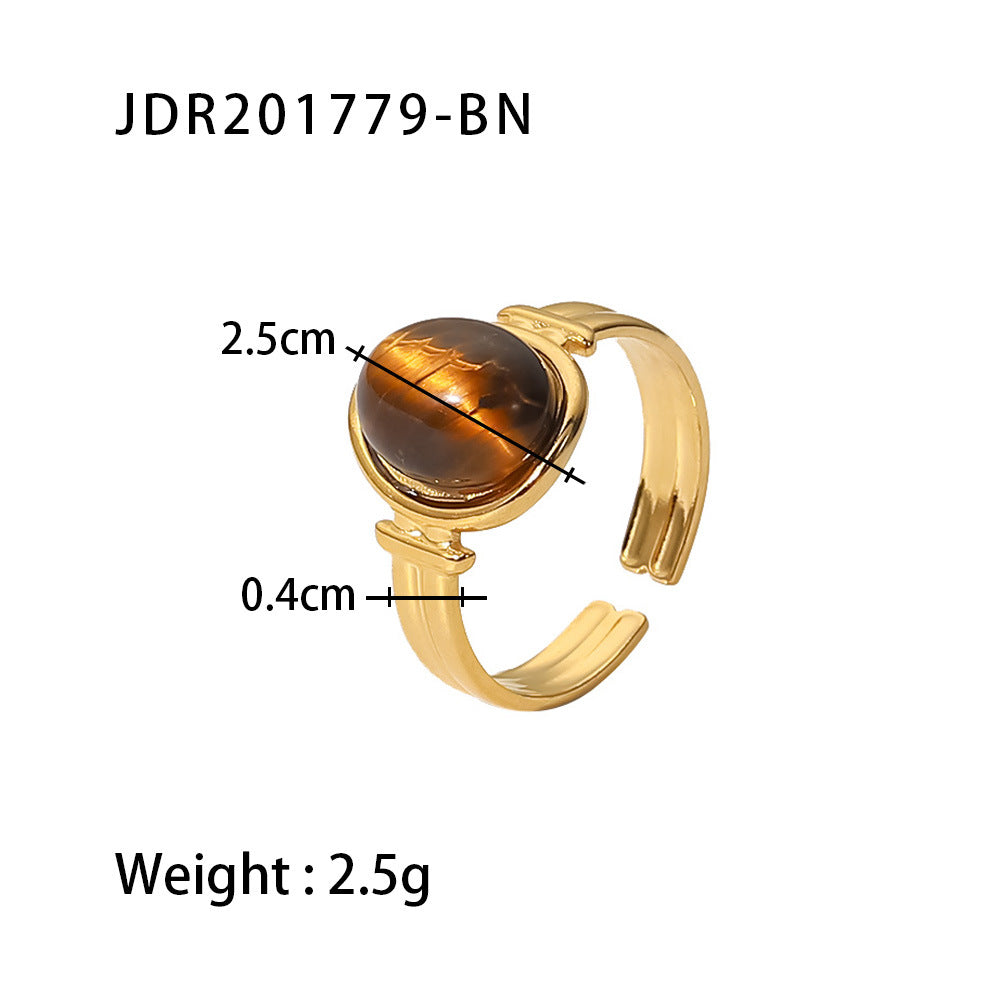 Aurelia Organic Stainless Steel Ring — 18K Gold PVD — FOG-RG-0029-GD
