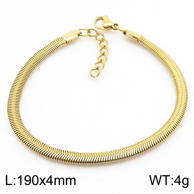 Iris Statement Stainless Steel Bracelet — 18K Gold PVD — FOG-BR-0090-GD