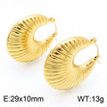 Vela Sculptural Stainless Steel Earrings — 18K Gold PVD — FOG-ER-0129-GD