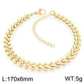 Nova Minimalist Stainless Steel Bracelet — 18K Gold PVD — FOG-BR-0095-GD