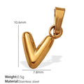 Nova Minimalist Stainless Steel Charm — 18K Gold PVD — FOG-CH-0238-GD