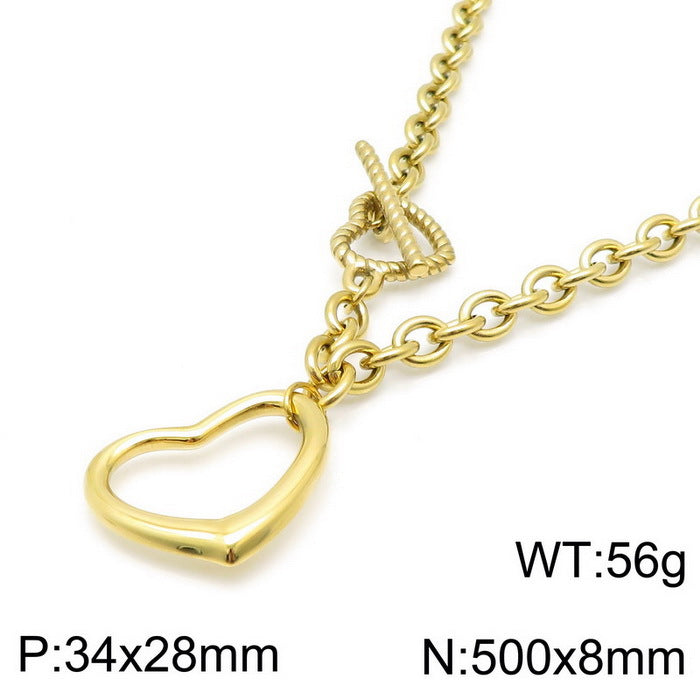 Celia Bold Stainless Steel Necklace — 18K Gold PVD — FOG-NK-0036-GD