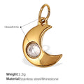 Pavé Crystal Stainless Steel Charm — 18K Gold PVD — FOG-CH-0070-GD
