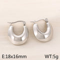 Selene Statement Stainless Steel Earrings — Polished Steel — FOG-ER-0161-ST