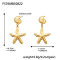 Aurelia Modern Stainless Steel Earrings — 18K Gold PVD — FOG-ER-0475-GD