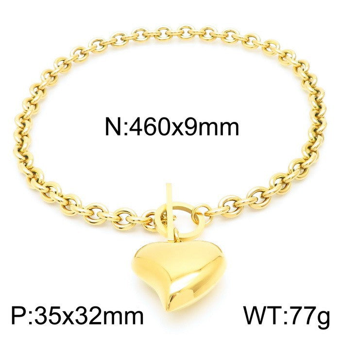 Mira Minimalist Stainless Steel Necklace — 18K Gold PVD — FOG-NK-0016-GD