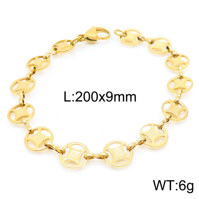Cleo Sculptural Stainless Steel Bracelet — 18K Gold PVD — FOG-BR-0111-GD