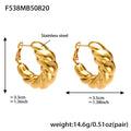 Mira Bold Stainless Steel Earrings — 18K Gold PVD — FOG-ER-0470-GD