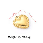 Heart Stainless Steel Charm — 18K Gold PVD — FOG-CH-0014-GD