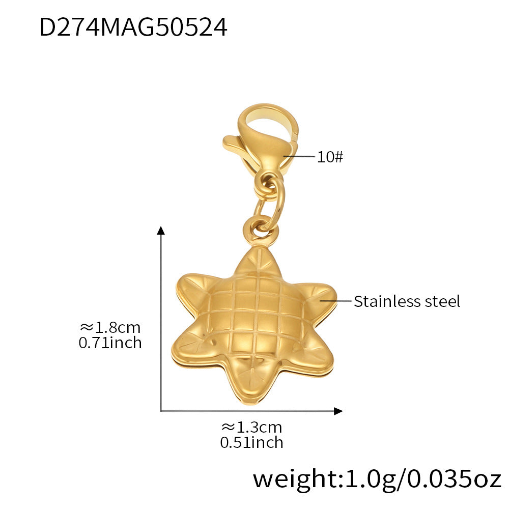 Mira Modern Stainless Steel Pendant — 18K Gold PVD — FOG-PD-0569-GD