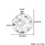 Celestial Star Stainless Steel Charm — Polished Steel — FOG-CH-0015-ST