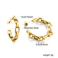 Nola Bold Stainless Steel Jewelry — 18K Gold PVD — FOG-OT-0349-GD