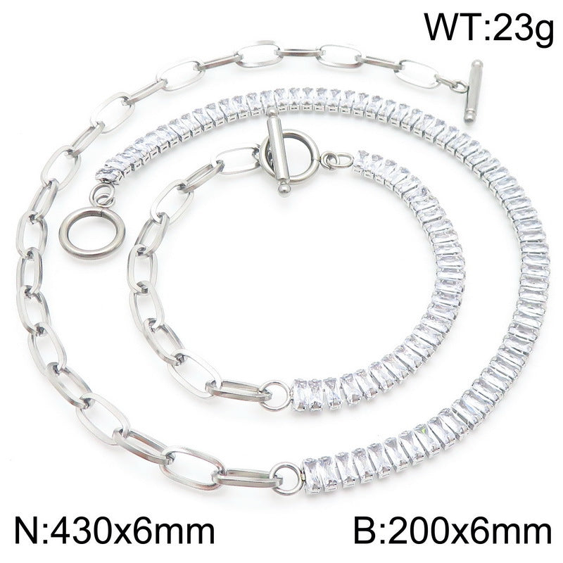 Mariner Link Stainless Steel Bracelet — Polished Steel — FOG-BR-0005-ST