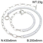 Mariner Link Stainless Steel Bracelet — Polished Steel — FOG-BR-0005-ST