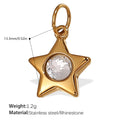 Pavé Crystal Stainless Steel Charm — 18K Gold PVD — FOG-CH-0069-GD