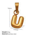 Vela Minimalist Stainless Steel Charm — 18K Gold PVD — FOG-CH-0237-GD