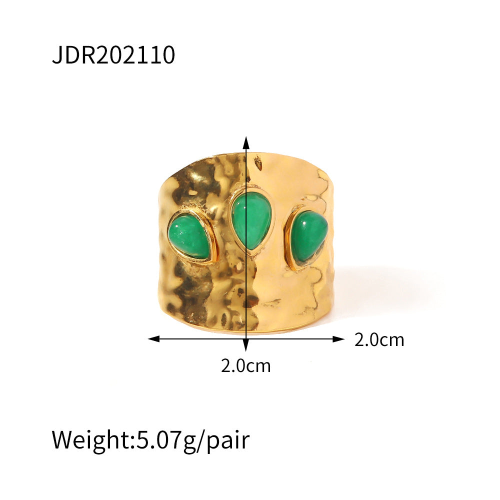 Aurelia Bold Stainless Steel Ring — 18K Gold PVD — FOG-RG-0019-GD