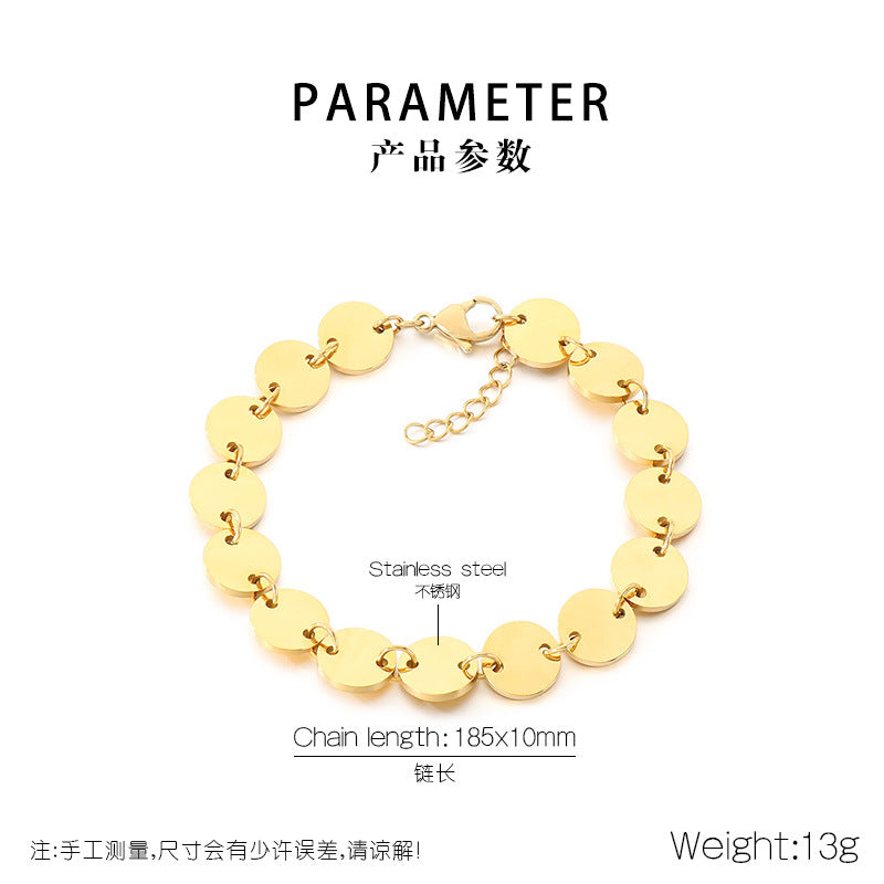 Liora Organic Stainless Steel Bracelet — 18K Gold PVD — FOG-BR-0096-GD