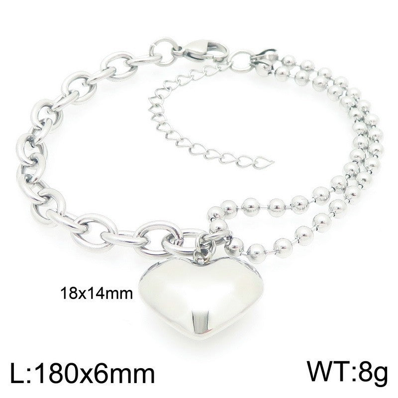 Arden Minimalist Stainless Steel Bracelet — Polished Steel — FOG-BR-0092-ST