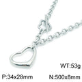 Celia Contemporary Stainless Steel Necklace — Polished Steel — FOG-NK-0036-ST