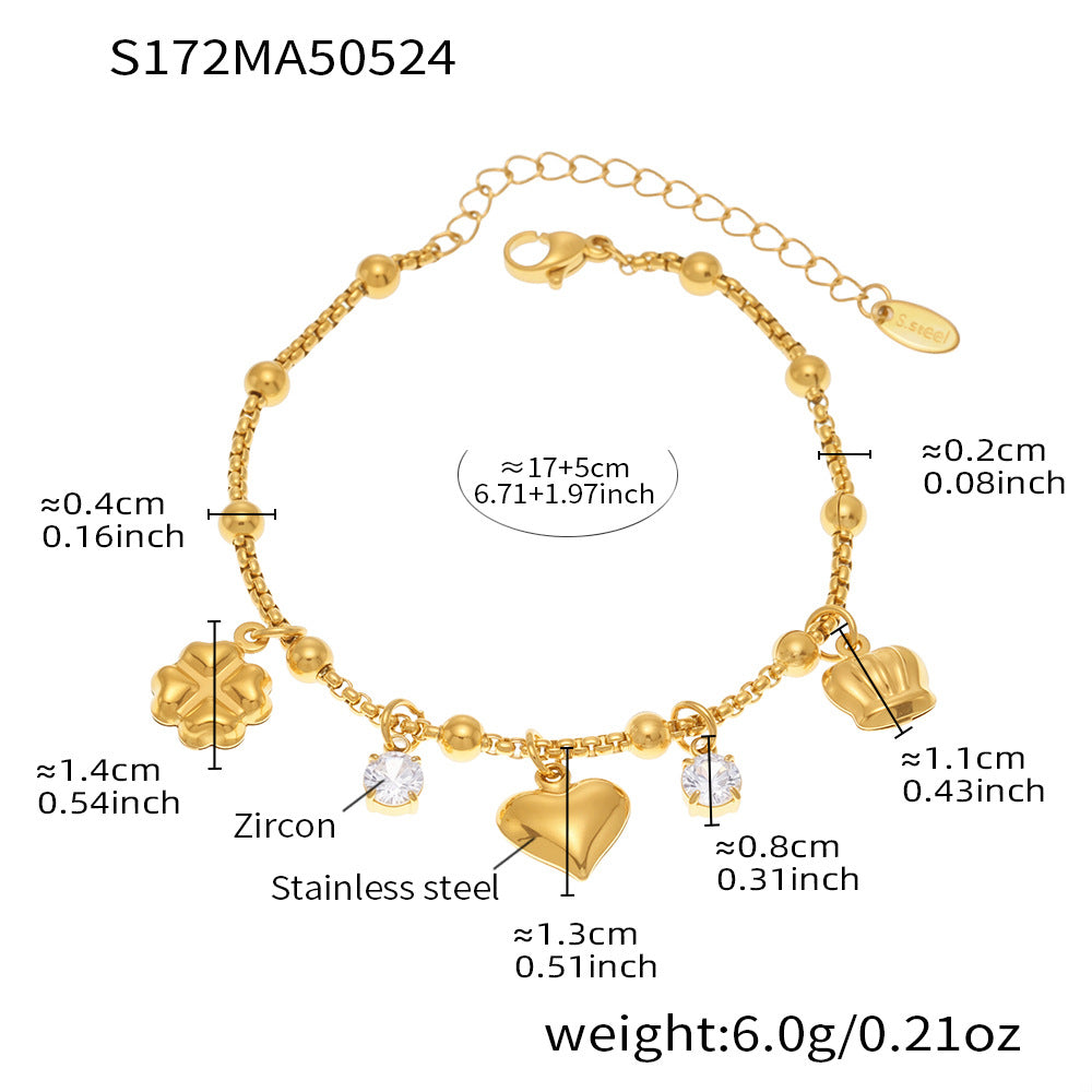 Nova Bold Stainless Steel Anklet — 18K Gold PVD — FOG-AN-0554-GD