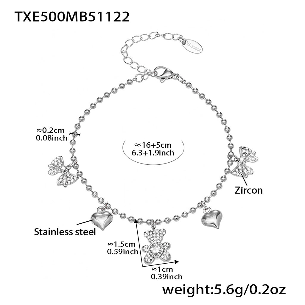 Selene Contemporary Stainless Steel Bracelet — Polished Steel — FOG-BR-0517-ST