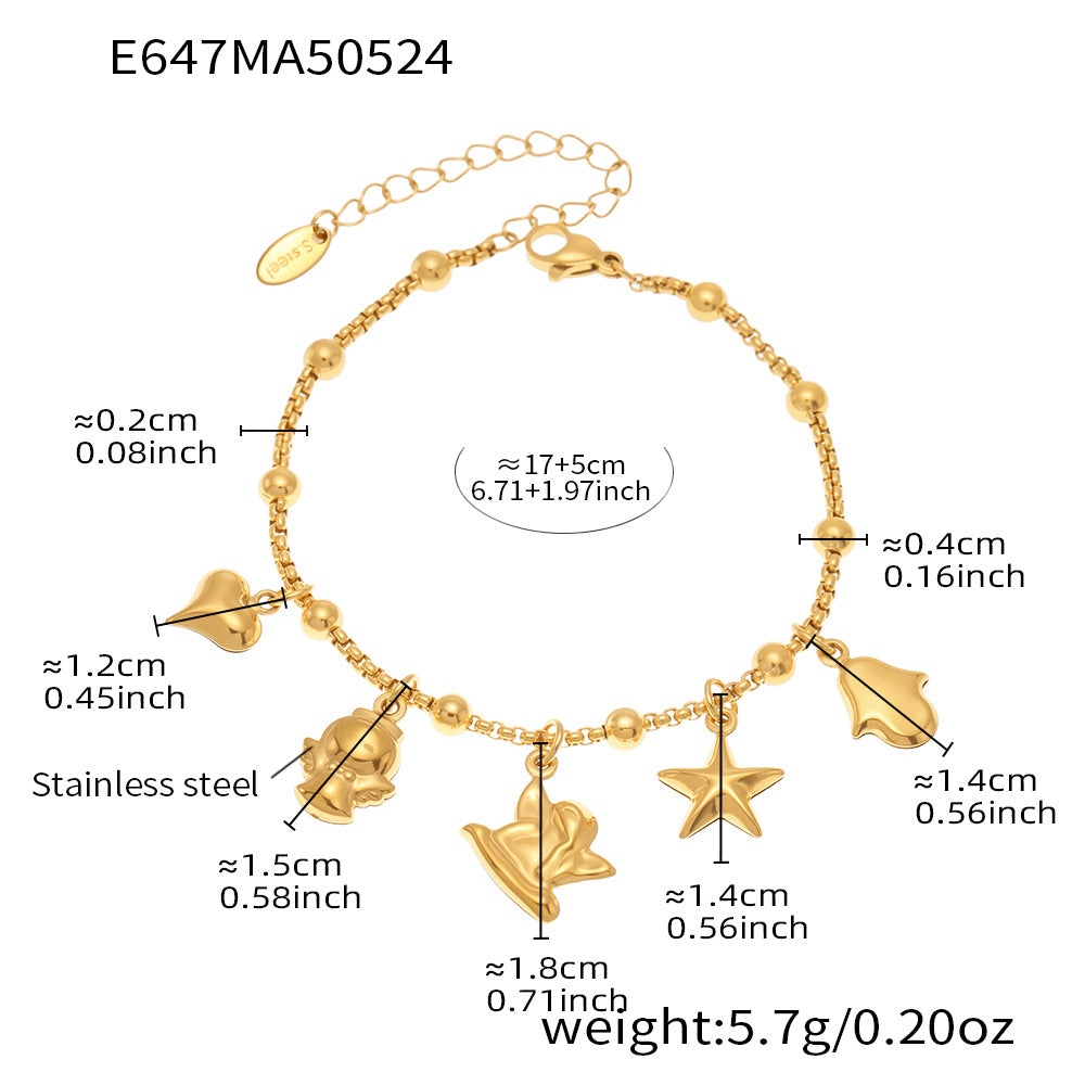Cleo Sculptural Stainless Steel Bracelet — 18K Gold PVD — FOG-BR-0536-GD