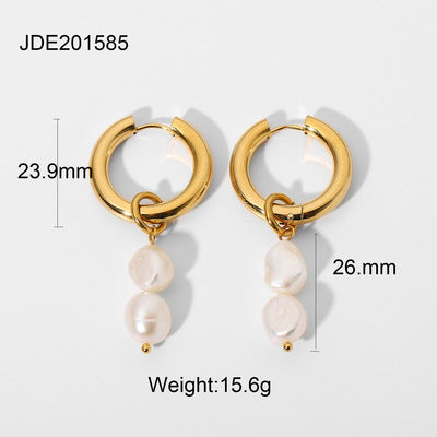 Aurelia Contemporary Stainless Steel Jewelry — 18K Gold PVD — FOG-OT-0372-GD