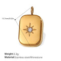 Pavé Crystal Stainless Steel Charm — 18K Gold PVD — FOG-CH-0065-GD
