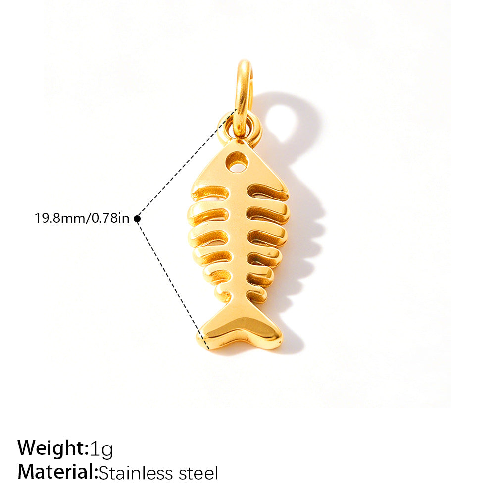 Mira Contemporary Stainless Steel Necklace — 18K Gold PVD — FOG-NK-0139-GD