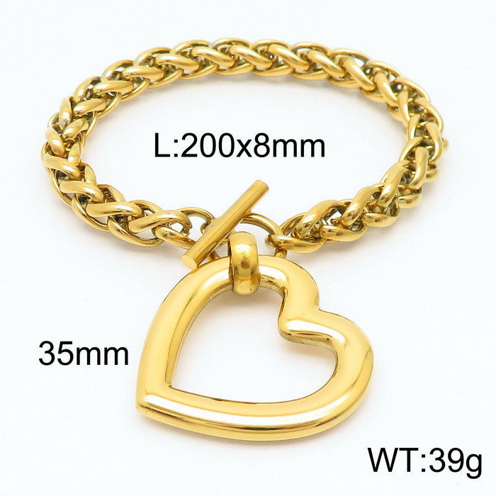 Aurelia Contemporary Stainless Steel Bracelet — 18K Gold PVD — FOG-BR-0037-GD