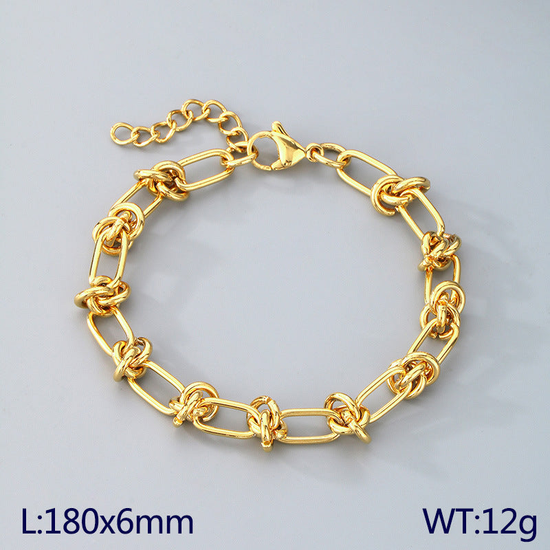 Aster Bold Stainless Steel Bracelet — 18K Gold PVD — FOG-BR-0068-GD