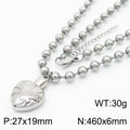 Maris Statement Stainless Steel Necklace — Polished Steel — FOG-NK-0040-ST
