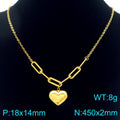 Celia Statement Stainless Steel Necklace — 18K Gold PVD — FOG-NK-0092-GD