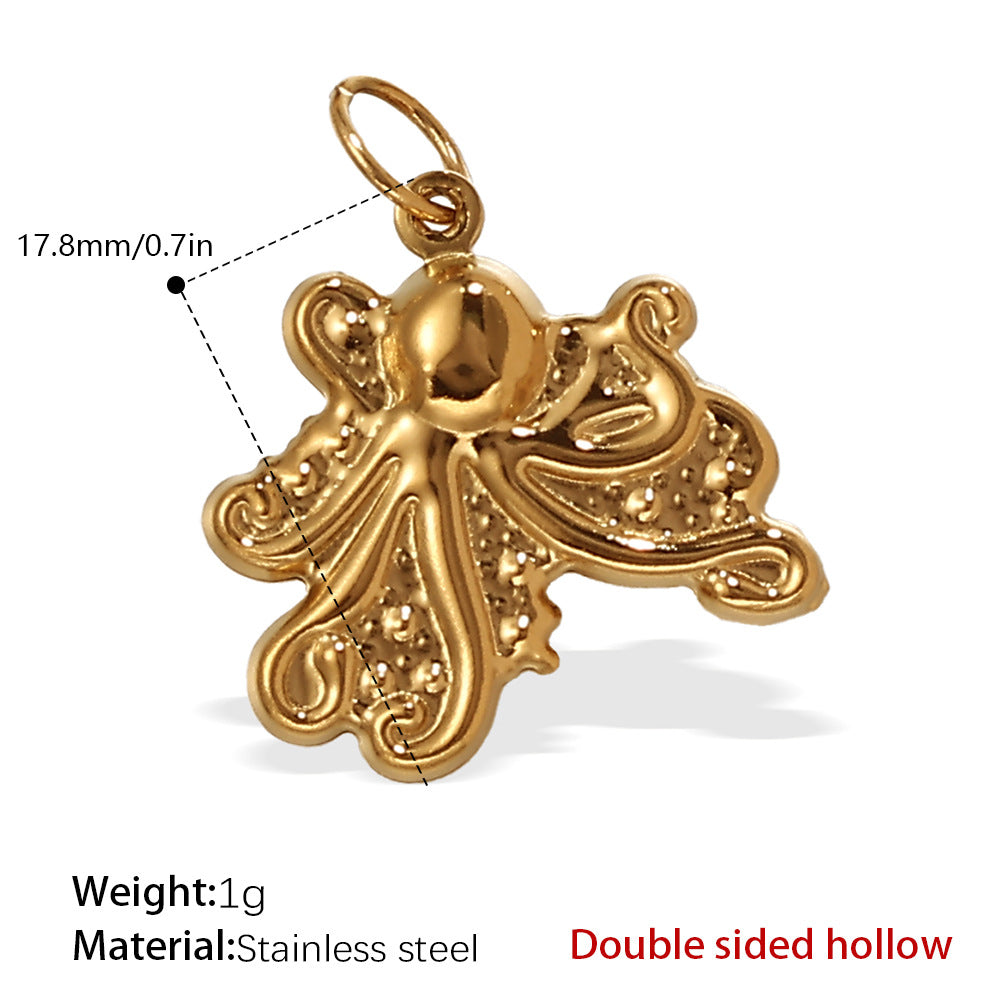 Mira Polished Stainless Steel Necklace — 18K Gold PVD — FOG-NK-0169-GD