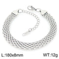 Cleo Minimalist Stainless Steel Necklace — Polished Steel — FOG-NK-0067-ST
