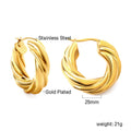 Aster Modern Stainless Steel Jewelry — 18K Gold PVD — FOG-OT-0351-GD
