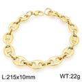 Elara Minimalist Stainless Steel Bracelet — 18K Gold PVD — FOG-BR-0099-GD