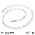 Elara Minimalist Stainless Steel Necklace — Polished Steel — FOG-NK-0111-ST