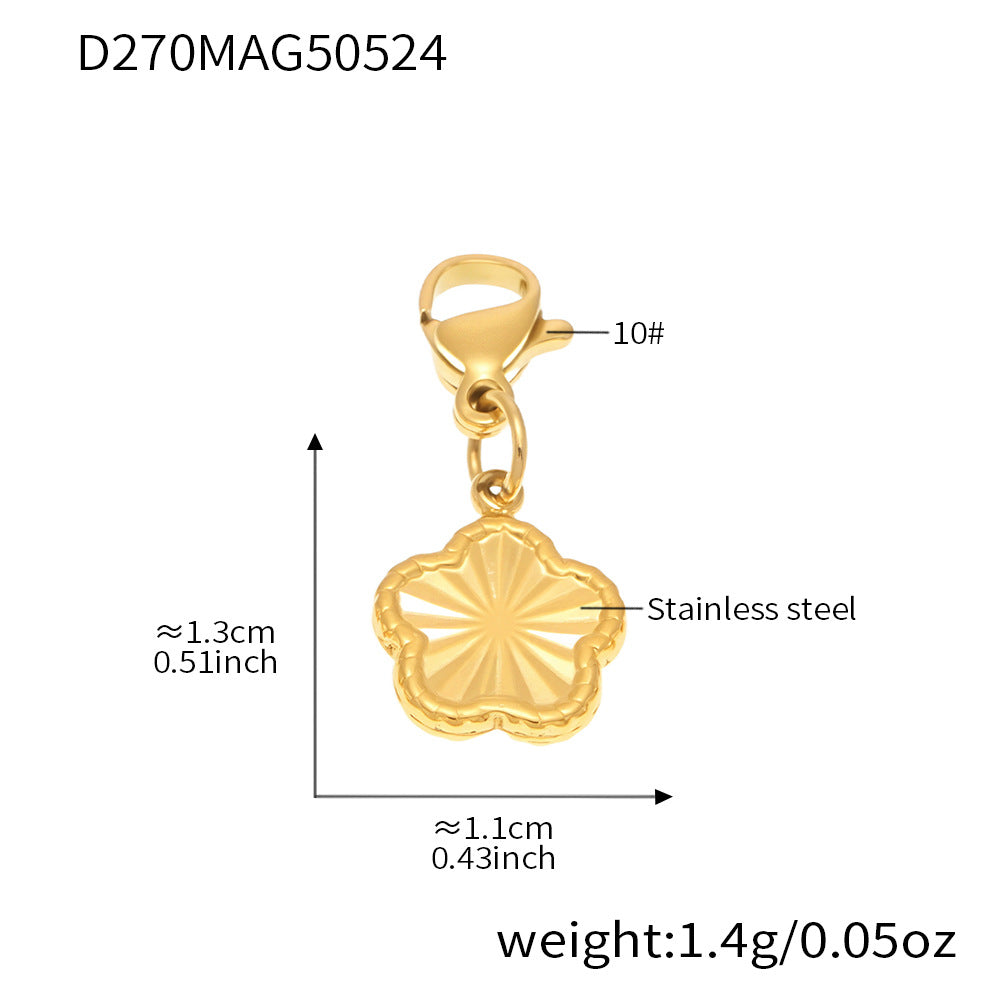 Mira Modern Stainless Steel Pendant — 18K Gold PVD — FOG-PD-0566-GD