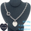 Luna Modern Stainless Steel Necklace — Polished Steel — FOG-NK-0012-ST