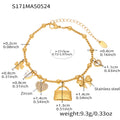 Nova Contemporary Stainless Steel Anklet — 18K Gold PVD — FOG-AN-0553-GD