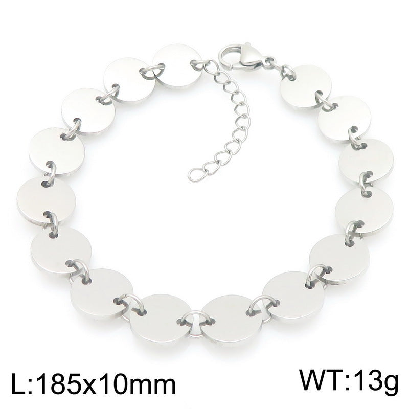 Liora Organic Stainless Steel Bracelet — Polished Steel — FOG-BR-0096-ST