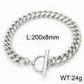 Aurelia Bold Stainless Steel Bracelet — Polished Steel — FOG-BR-0025-ST