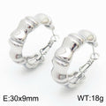 Selene Contemporary Stainless Steel Earrings — Polished Steel — FOG-ER-0159-ST